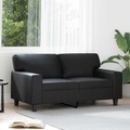 vidaXL, vidaXL 2-Sitzer-Sofa Schwarz 120 cm Kunstleder