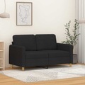 vidaXL, vidaXL 2-Sitzer-Sofa Schwarz 120 cm Stoff