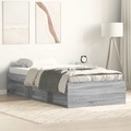 vidaXL, vidaXL Bettgestell Grau Sonoma 90x190 cm