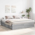 vidaXL, vidaXL Bettgestell Grau Sonoma 180x200 cm
