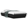 vidaXL, vidaXL Bettgestell mit LED Schwarz 100x200 cm
