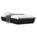 vidaXL, vidaXL Bettgestell mit LED Schwarz 90x200 cm