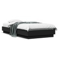 vidaXL, vidaXL Bettgestell mit LED Schwarz 75x190 cm