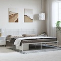 vidaXL, vidaXL Bettgestell mit Kopfteil Metall Weiß 183x213 cm