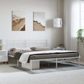 vidaXL, vidaXL Bettgestell mit Kopfteil Metall Weiß 193x203 cm