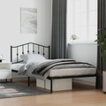 vidaXL, vidaXL Bettgestell mit Kopfteil Metall Schwarz 107x203 cm