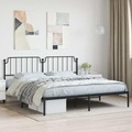 vidaXL, vidaXL Bettgestell mit Kopfteil Metall Schwarz 200x200 cm