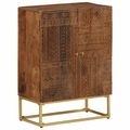 vidaXL, vidaXL Sideboard 55x30x76 cm Massivholz Mango und Eisen