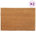 vidaXL, vidaXL Fußmatten 2 Stk. Natur 40x60 cm Kokosfaser Getuftet