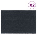 vidaXL, vidaXL Fußmatten 2 Stk. Dunkelgrau 40x60 cm Kokosfaser Getuftet