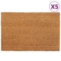 vidaXL, vidaXL Fußmatten 5 Stk. Natur 40x60 cm Kokosfaser Getuftet