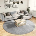 vidaXL, vidaXL Shaggy-Teppich PAMPLONA Hochflor Modern Grau Ø 240 cm
