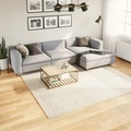 vidaXL, vidaXL Teppich Shaggy Hochflor Modern Creme 240x240 cm
