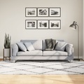 vidaXL, vidaXL Teppich Shaggy Hochflor Modern Creme und Schwarz 160x230 cm