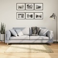 vidaXL, vidaXL Teppich Shaggy Hochflor Modern Golden 120x120 cm