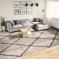 vidaXL, vidaXL Shaggy-Teppich Hochflor Modern Beige Anthrazit 300x400 cm