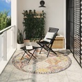 vidaXL, vidaXL Teppich ARBIZU Indoor und Outdoor Vintage-Design Ø 200 cm