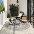 vidaXL, vidaXL Teppich ARBIZU Indoor und Outdoor Vintage-Design Ø 200 cm