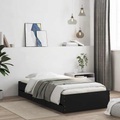 vidaXL, vidaXL Bettgestell mit Schubladen Schwarz 90x190 cm Holzwerkstoff