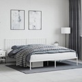 vidaXL, vidaXL Bettgestell mit Kopfteil Metall Weiß 183x213 cm