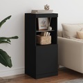 vidaXL, vidaXL Sideboard mit LED-Leuchten Schwarz 41x37x100 cm