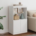 vidaXL, vidaXL Sideboard mit LED-Leuchten Weiß 60,5x37x100 cm