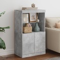 vidaXL, vidaXL Sideboard mit LED-Leuchten Betongrau 60,5x37x100 cm