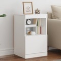 vidaXL, vidaXL Sideboard mit LED-Leuchten Weiß 41x37x67 cm