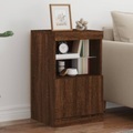 vidaXL, vidaXL Sideboard mit LED-Leuchten Braun Eichen-Optik 41x37x67 cm
