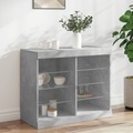 vidaXL, vidaXL Sideboard mit LED-Leuchten Betongrau 81x37x67 cm