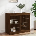vidaXL, vidaXL Sideboard mit LED-Leuchten Braun Eichen-Optik 81x37x67 cm