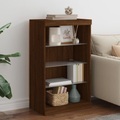 vidaXL, vidaXL Sideboard mit LED-Leuchten Braun Eichen-Optik 60,5x37x100 cm