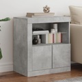 vidaXL, vidaXL Sideboard mit LED-Leuchten Betongrau 60,5x37x67 cm