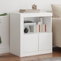 vidaXL, vidaXL Sideboard mit LED-Beleuchtung Weiß 60,5x37x67 cm