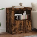 vidaXL, vidaXL Sideboard mit LED-Leuchten Räuchereiche 60,5x37x67 cm