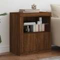 vidaXL, vidaXL Sideboard mit LED-Leuchten Braun Eichen-Optik 60,5x37x67 cm