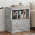 vidaXL, vidaXL Sideboard mit LED-Leuchten Betongrau 60x37x67 cm