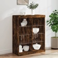 vidaXL, vidaXL Sideboard mit LED-Leuchten Räuchereiche 81x37x100 cm