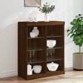 vidaXL, vidaXL Sideboard mit LED-Leuchten Braun Eichen-Optik 81x37x100 cm