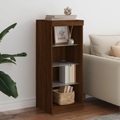 vidaXL, vidaXL Sideboard mit LED-Leuchten Braun Eichen-Optik 41x37x100 cm