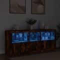 vidaXL, vidaXL Sideboard mit LED-Leuchten Räuchereiche 162x37x67 cm