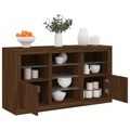 vidaXL, vidaXL Sideboard mit LED-Leuchten Braun Eichen-Optik 123x37x67 cm