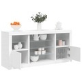 vidaXL, vidaXL Sideboard mit LED-Leuchten Weiß 142,5x37x67 cm