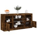 vidaXL, vidaXL Sideboard mit LED-Leuchten Räuchereiche 142,5x37x67 cm