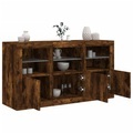 vidaXL, vidaXL Sideboard mit LED-Leuchten Räuchereiche 123x37x67 cm
