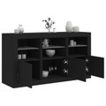 vidaXL, vidaXL Sideboard mit LED-Leuchten Schwarz 123x37x67 cm