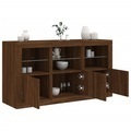 vidaXL, vidaXL Sideboard mit LED-Leuchten Braun Eichen-Optik 123x37x67 cm