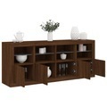 vidaXL, vidaXL Sideboard mit LED-Leuchten Braun Eichen-Optik 163x37x67 cm