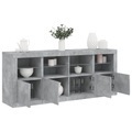 vidaXL, vidaXL Sideboard mit LED-Leuchten Betongrau 163x37x67 cm