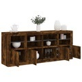 vidaXL, vidaXL Sideboard mit LED-Leuchten Räuchereiche 163x37x67 cm
